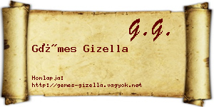 Gémes Gizella névjegykártya
