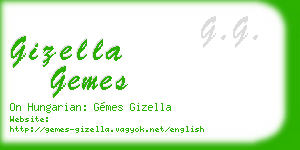 gizella gemes business card